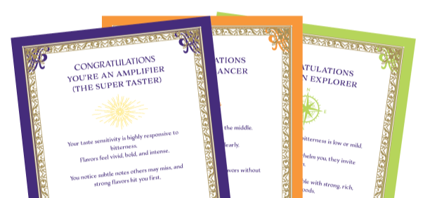 Certificate of Taste